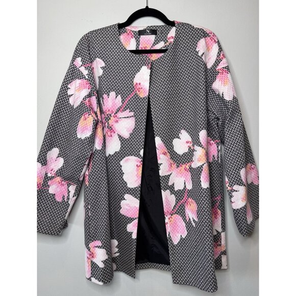 Natori Women Sakura Blossom Cherry Blossom Floral Formal Dress Open Jacket L - Picture 1 of 11
